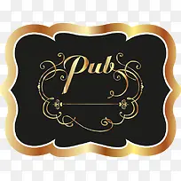 手绘花纹黑色标牌-空若网 手绘花纹黑色标牌-空若网