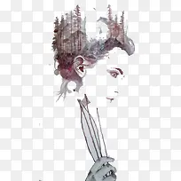 创意人头图案-空若网 创意人头图案-空若网