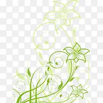 绿色花朵花纹-空若网 绿色花朵花纹-空若网