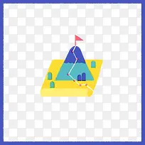 创意扁平小山标签-空若网 创意扁平小山标签-空若网