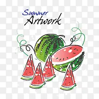 卡通西瓜-空若网 卡通西瓜-空若网