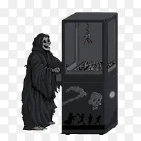 黑色死神衣柜插画-空若网 黑色死神衣柜插画-空若网