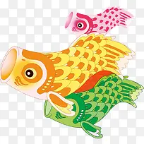 彩色鲤鱼旗子-空若网 彩色鲤鱼旗子-空若网