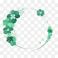 四叶草圆框图片素材-空若网 四叶草圆框图片素材-空若网