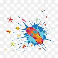 手绘沙滩鞋子下载-空若网 手绘沙滩鞋子下载-空若网