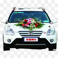 白色本田越野车婚车-空若网 白色本田越野车婚车-空若网