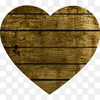 棕色木板爱心装饰-空若网 棕色木板爱心装饰-空若网
