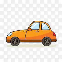 橙色轿车卡通素材-空若网 橙色轿车卡通素材-空若网