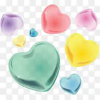 彩色立体爱心-空若网 彩色立体爱心-空若网