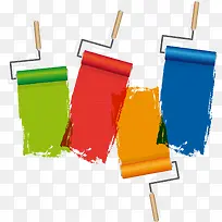 矢量彩色粉刷标题-空若网 矢量彩色粉刷标题-空若网