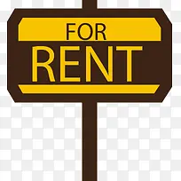 房屋出租标牌矢量素材-空若网 房屋出租标牌矢量素材-空若网