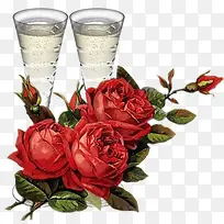 鲜花和香槟-空若网 鲜花和香槟-空若网