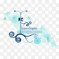 时尚孔雀绿花灯装饰图案-空若网 时尚孔雀绿花灯装饰图案-空若网