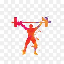 创意卡通举重装饰图案-空若网 创意卡通举重装饰图案-空若网