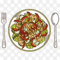 矢量餐饮炒菜食物-空若网 矢量餐饮炒菜食物-空若网