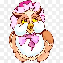 带着帽子的卡通猫头鹰-空若网 带着帽子的卡通猫头鹰-空若网