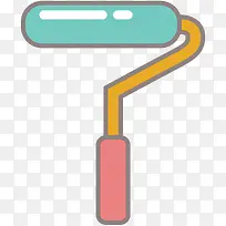 矢量扁平粉刷棒素材-空若网 矢量扁平粉刷棒素材-空若网