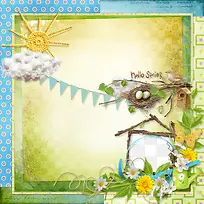 鸟窝树枝方框-空若网 鸟窝树枝方框-空若网