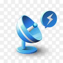 蓝色卡通信号接收器-空若网 蓝色卡通信号接收器-空若网