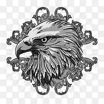 以鹰头矢量古董徽章-空若网 以鹰头矢量古董徽章-空若网