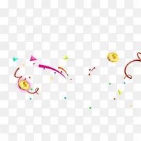 狂欢金币多彩立体装饰图案-空若网 狂欢金币多彩立体装饰图案-空若网