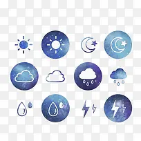 天气卡通标志-空若网 天气卡通标志-空若网