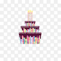 七彩生日蛋糕-空若网 七彩生日蛋糕-空若网