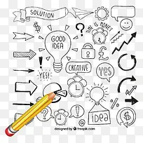 矢量笔和手绘图案-空若网 矢量笔和手绘图案-空若网