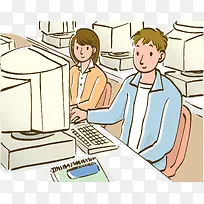 卡通人物电脑矢量-空若网 卡通人物电脑矢量-空若网