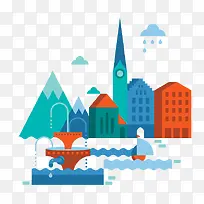 扁平化房屋建筑-空若网 扁平化房屋建筑-空若网