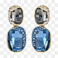 施华洛世奇首饰耳环蓝色宝石-空若网 施华洛世奇首饰耳环蓝色宝石-空若网