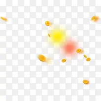 黄色光点钱币png素材-空若网 黄色光点钱币png素材-空若网