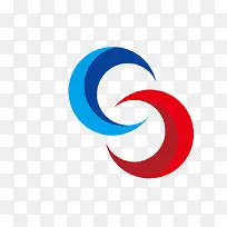 手绘红蓝创意图形-空若网 手绘红蓝创意图形-空若网