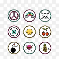 卡通手绘复古符号-空若网 卡通手绘复古符号-空若网