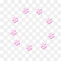 粉色一圈小花卡通手绘-空若网 粉色一圈小花卡通手绘-空若网