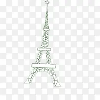 矢量简约埃菲尔铁塔-空若网 矢量简约埃菲尔铁塔-空若网