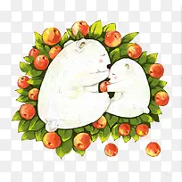 水彩北极熊-空若网 水彩北极熊-空若网