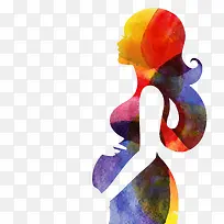 水彩墨迹美女-空若网 水彩墨迹美女-空若网