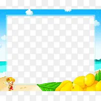 天空白云水果相框-空若网 天空白云水果相框-空若网