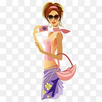 手持相机时尚女郎-空若网 手持相机时尚女郎-空若网