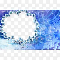 圣诞雪景相框素材-空若网 圣诞雪景相框素材-空若网