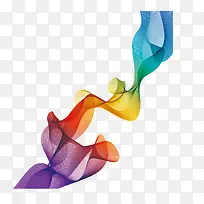 抽象彩色飘带图案-空若网 抽象彩色飘带图案-空若网