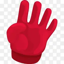 红色矢量手指素材图-空若网 红色矢量手指素材图-空若网
