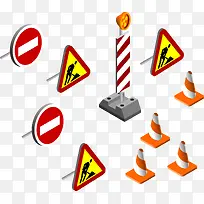 建筑施工禁止通行标牌矢量-空若网 建筑施工禁止通行标牌矢量-空若网