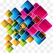 多彩方块图案-空若网 多彩方块图案-空若网