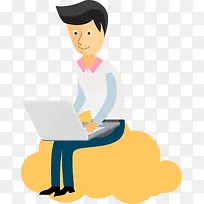 拿电脑的男人-空若网 拿电脑的男人-空若网