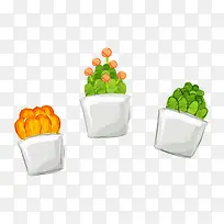 卡通手绘植物盆栽-空若网 卡通手绘植物盆栽-空若网