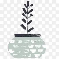 手绘盆栽花朵-空若网 手绘盆栽花朵-空若网