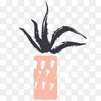 手绘盆栽花朵-空若网 手绘盆栽花朵-空若网