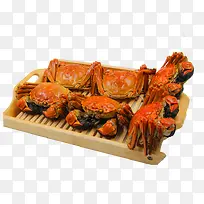 产品实物金色大闸蟹实木板子-空若网 产品实物金色大闸蟹实木板子-空若网